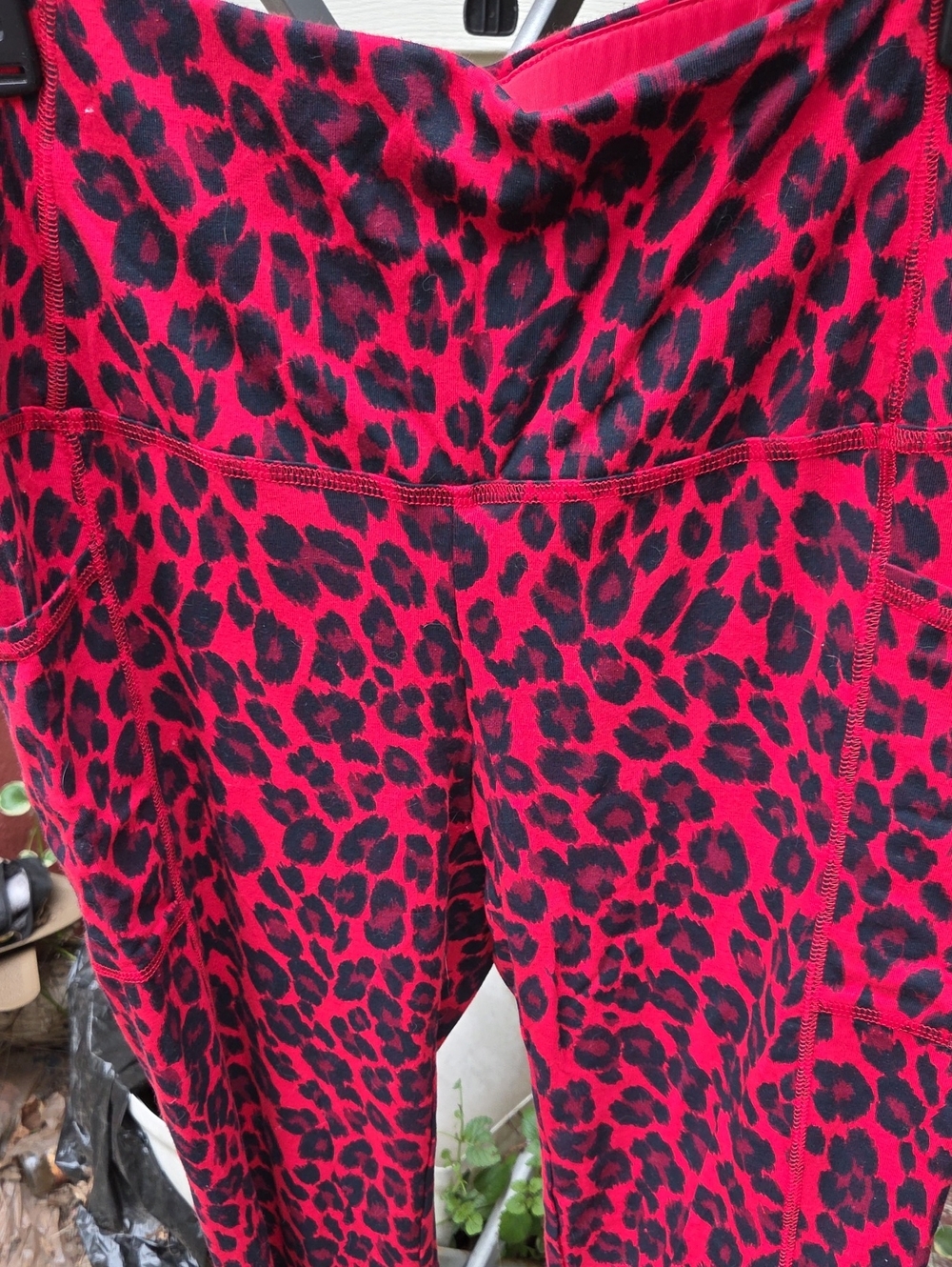 Red Leopard Print Women Leggings